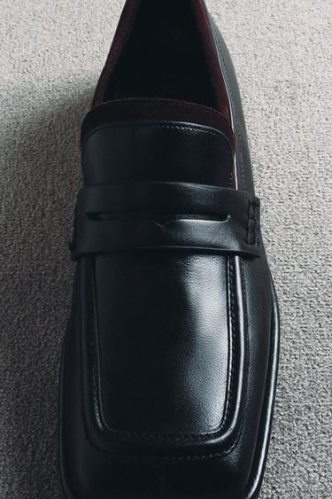 LEATHER LOAFERS LIMITED EDITION - Black by Zara