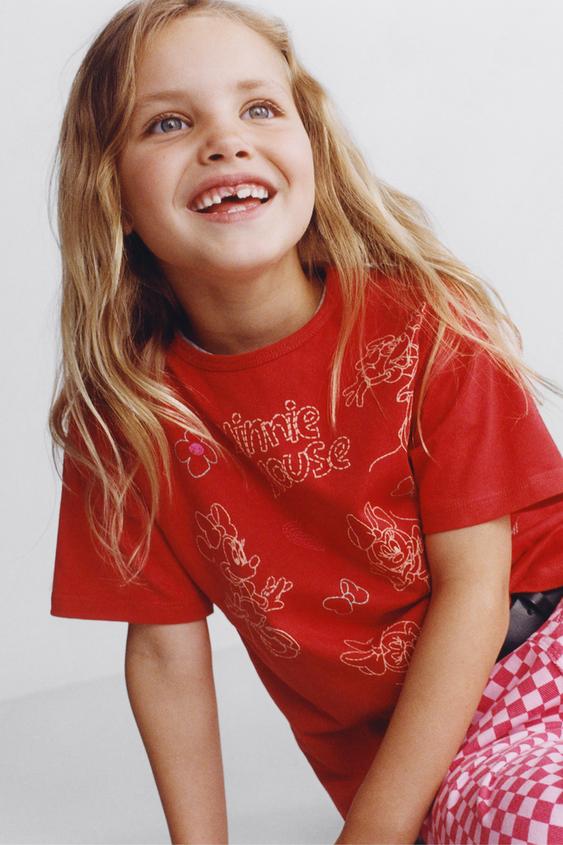 MINNIE MOUSE © DISNEY T-SHIRT - Red by Zara - Image 0