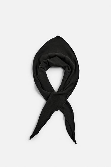 COTTON - LINEN BANDANNA LIMITED EDITION - Dark grey by Zara