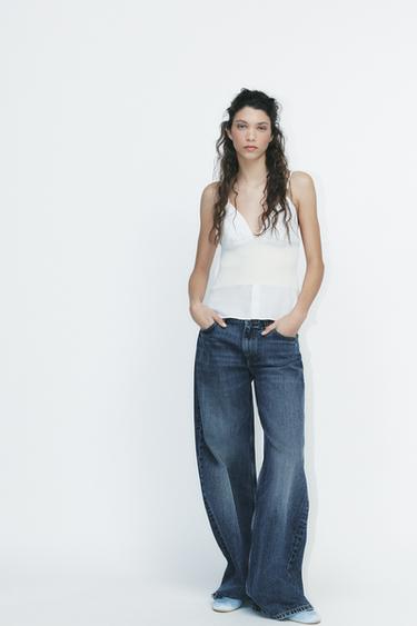 COMBINED POPLIN TOP - White by Zara - Image 0