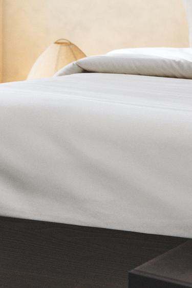 SATEEN DUVET COVER (300 THREAD COUNT) - White by Zara