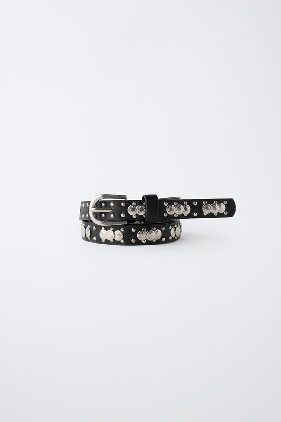 STUDDED BELT - Black by Zara - Image 0