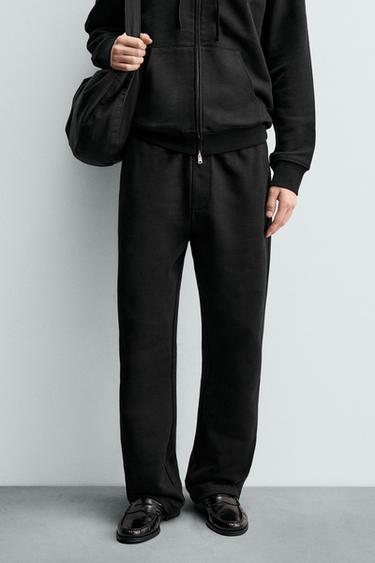 HEAVYWEIGHT REGULAR FIT ORIGINS JOGGERS - Black by Zara