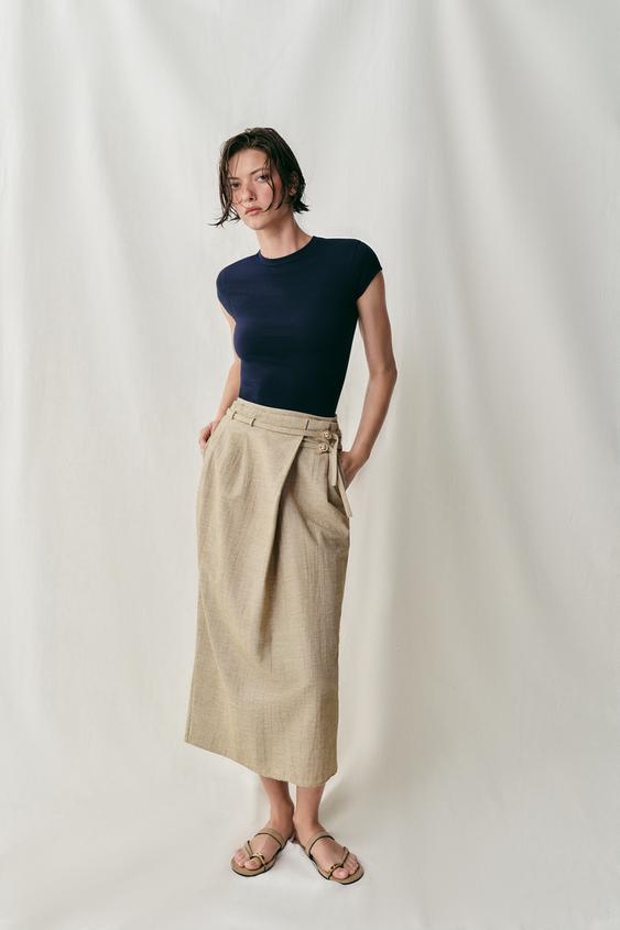 FITTED SHORT SLEEVE T-SHIRT - Navy blue by Zara - Image 0