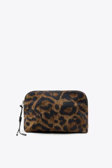 ANIMAL PRINT TWILL TOILETRY BAG - Leopard by Zara - Image 0