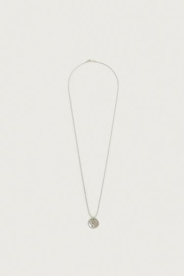 COIN PENDANT CHAIN - Silver by Zara