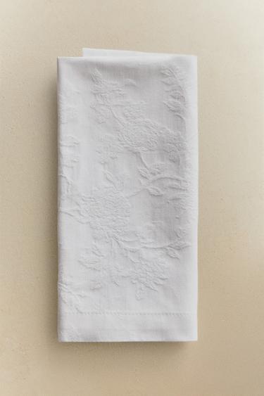 PACK OF COTTON JACQUARD NAPKINS (PACK OF 2) - White by Zara