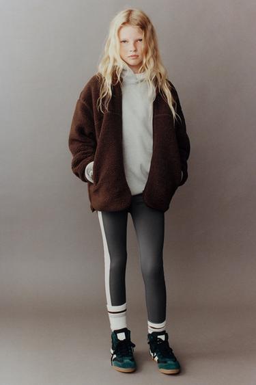 LEGGINGS WITH STRIPES - Grey by Zara