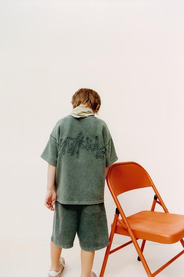 FADED BERMUDA SHORTS - Dark bottle green by Zara