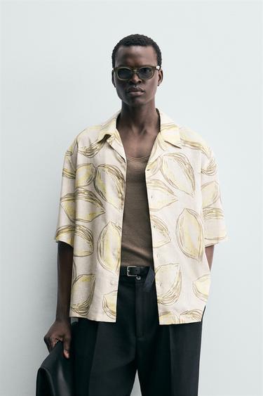 FRUIT PRINT SHIRT - Light yellow by Zara
