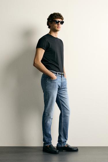 BASIC SLIM FIT JEANS - Blue by Zara