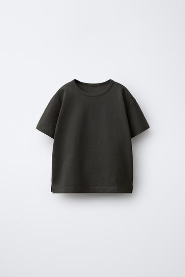 PLAIN T-SHIRT - Dark anthracite by Zara