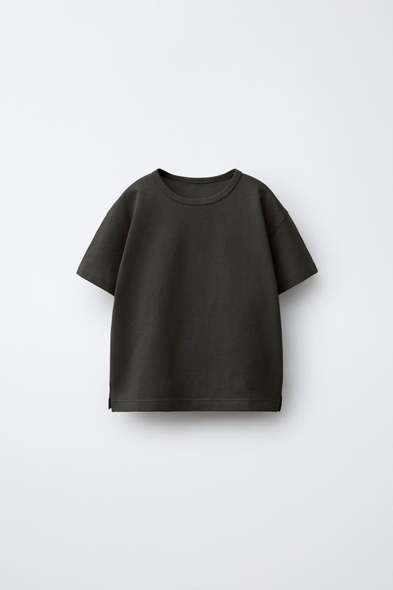 PLAIN T-SHIRT - Dark anthracite by Zara - Image 0