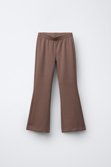 FLARE TROUSERS WITH MODAL - Brown by Zara