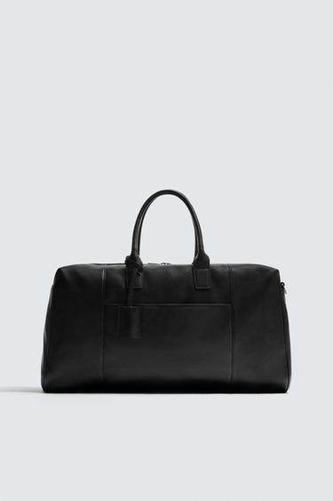 LEATHER TRAVEL BAG - Black by Zara