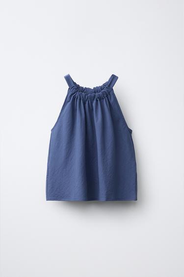 HALTER NECK TOP - Blue by Zara