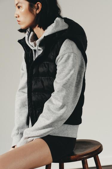 COMBINED PADDED GILET - Black by Zara