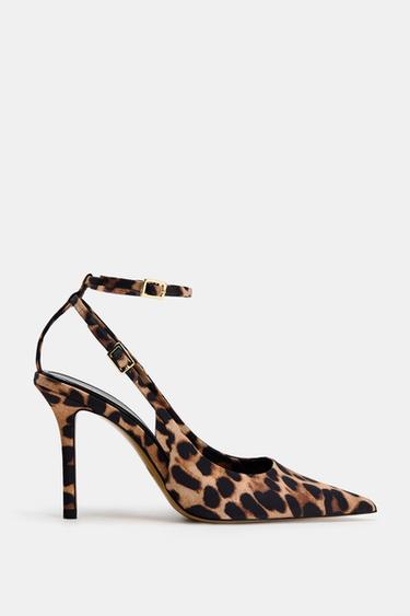 ANIMAL PRINT SLINGBACK HIGH HEELS - Leopard by Zara