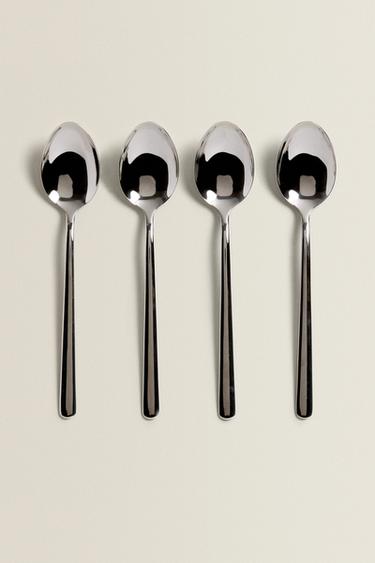 PACK OF SHINY STEEL SPOONS (PACK OF 4) - Multicoloured by Zara