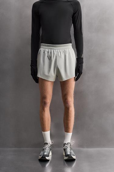 LIGHTWEIGHT RUNNING SHORTS - Pearl grey by Zara