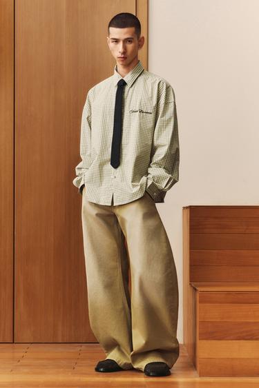 WASHED BALLOON FIT JEANS - camel by Zara