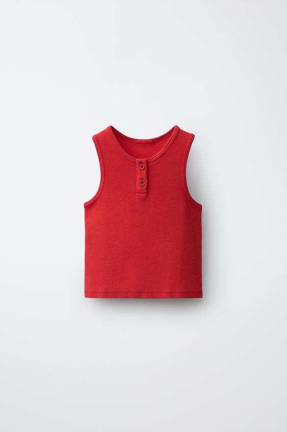 PLAIN PUKAS SURF TOP - Red by Zara - Image 0
