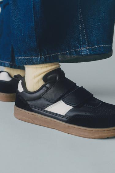 LEATHER BAREFOOT SNEAKERS - Black by Zara