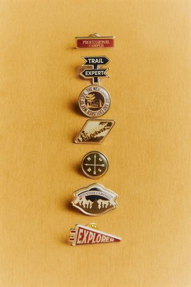 PACK OF CAMPING PINS (PACK OF 7) - Multicoloured by Zara