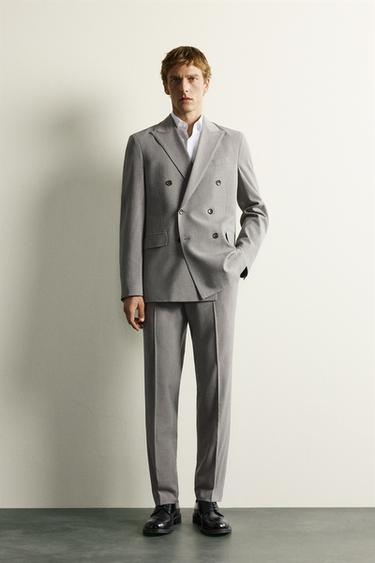 STRIPED DOUBLE-BREASTED BLAZER SUIT - Brandy by Zara