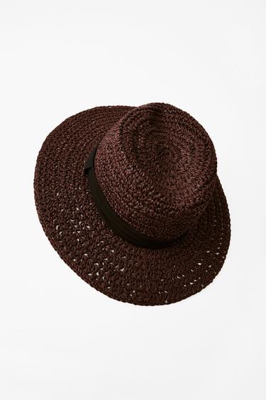HAT WITH CONTRAST BAND - Brown by Zara
