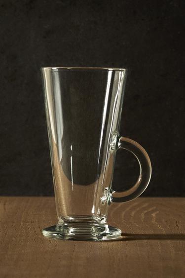 GLASS COFFEE CUP WITH HANDLE -  by Zara