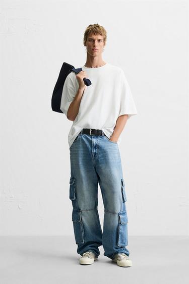 BASIC BOXY FIT T-SHIRT - Oyster-white by Zara - Image 0