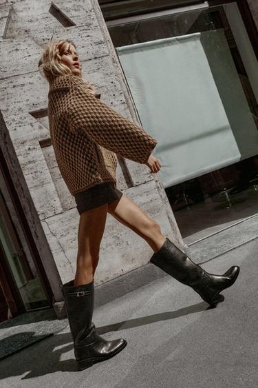 EQUESTRIAN BUCKLE BOOTS - Black by Zara