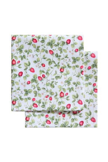 PACK OF STRAWBERRY NAPKINS (PACK OF 2) - Greens by Zara