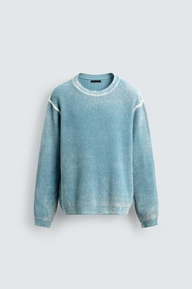 REVERSIBLE RELAXED FIT JUMPER - Light blue by Zara