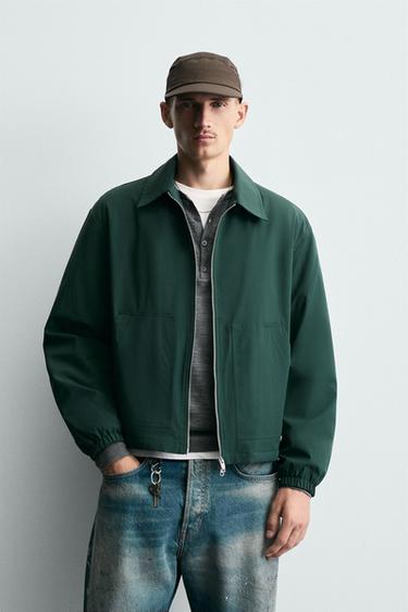 TECHNICAL ZIP-UP JACKET - Green by Zara