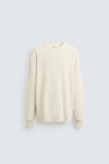 PURL KNIT SWEATER - Ecru by Zara