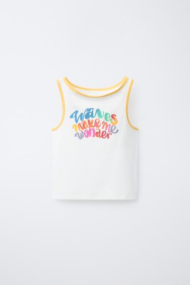 PRINTED SLEEVELESS TOP - Printed by Zara