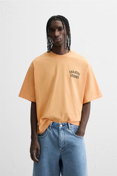 VARSITY PRINT TANK TOP - Orange by Zara