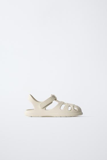 BAREFOOT CAGE SANDALS - Ecru White by Zara