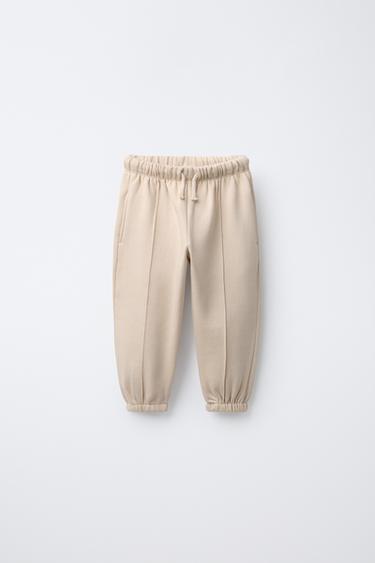 BALLOON TROUSERS WITH FLEECE LINING - Ecru by Zara