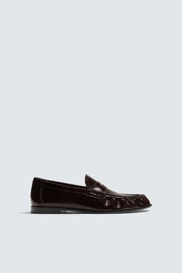 PENNY LOAFERS - Burgundy Red by Zara