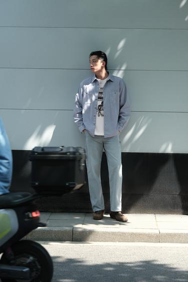 WASHED CARPENTER TROUSERS - Blue by Zara