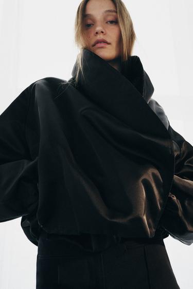 ZW COLLECTION QUILTED BOMBER JACKET - Black by Zara