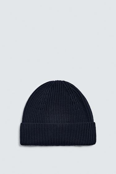 BASIC KNIT BEANIE - Navy blue by Zara