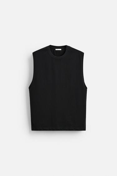 RELAXED FIT TANK TOP - Black by Zara