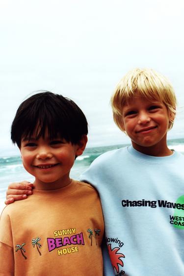 PALM TREE PRINT T-SHIRT - Light brown by Zara