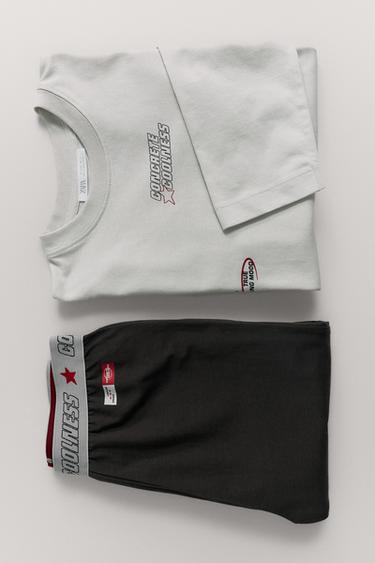 AGES 6-14 / TEXT PRINT PYJAMAS - Grey by Zara