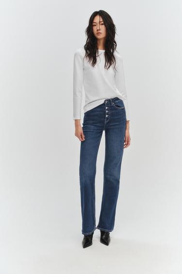 INTERLOCK LONG SLEEVE T-SHIRT - White by Zara