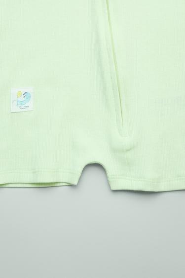 TWO-PACK OF DOG PRINT ALL-IN-ONE SLEEPSUITS - Lime by Zara